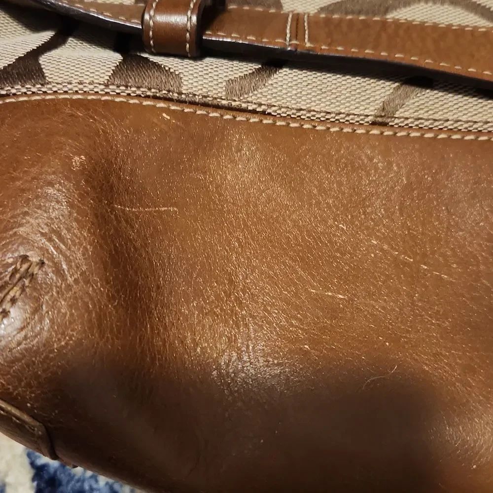 Coach Brown Patterned Shoulder Bag - Picture 8 of 8